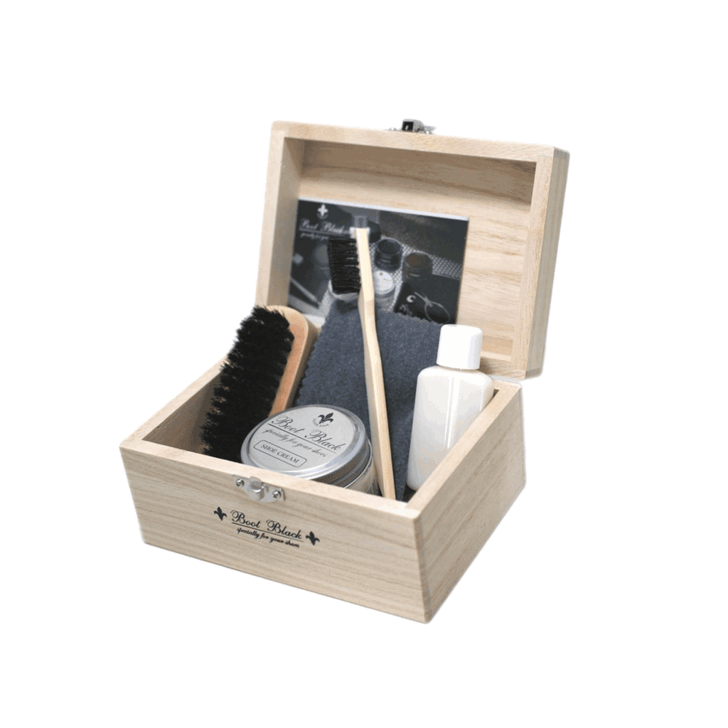 Boot Black Silver Label Shoe Shine Set Trimly