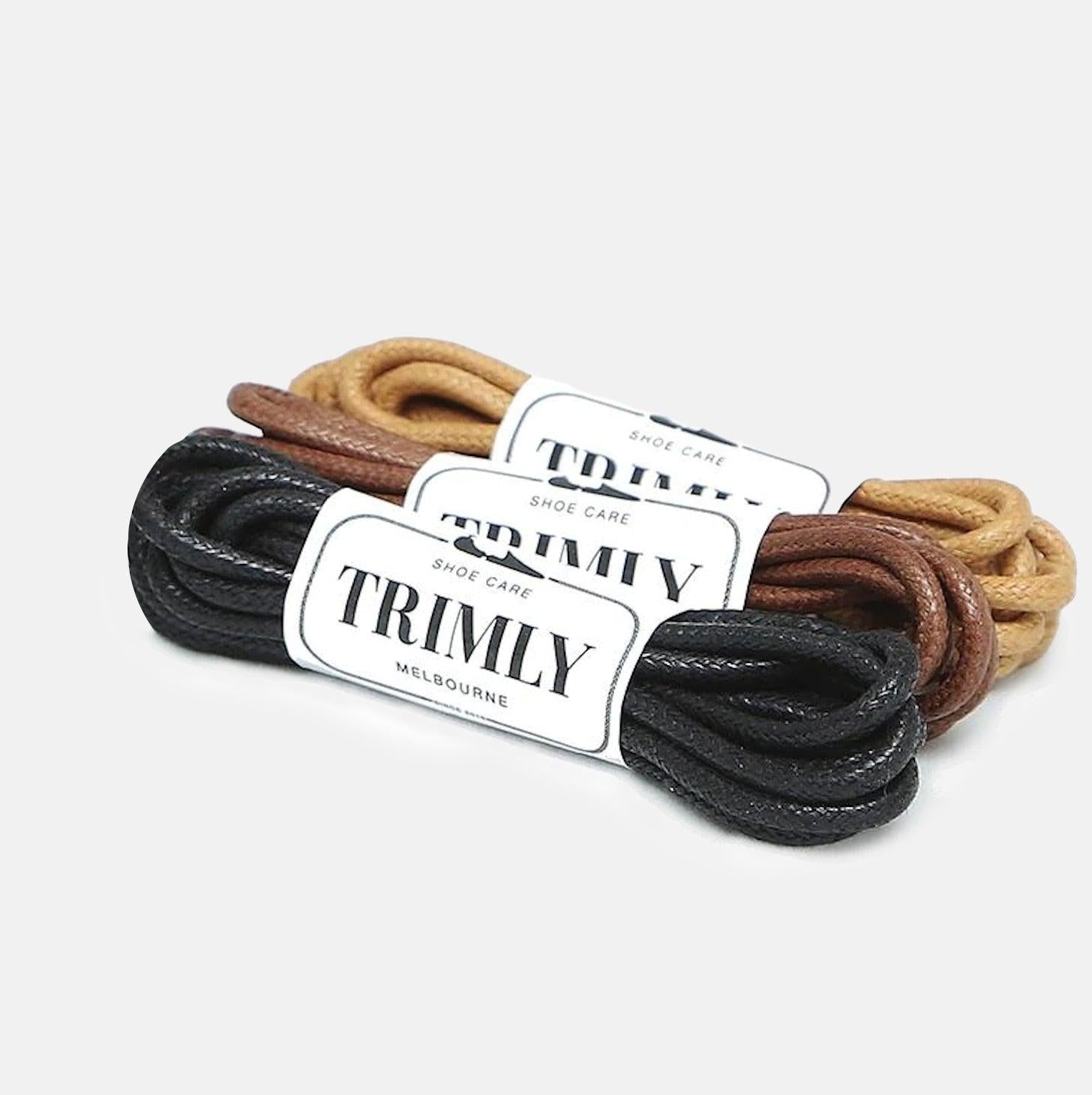 Waxed Cotton Shoelaces Trimly - Main Image