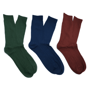 Cotton Ribbed Socks 3 Pack - Trimly